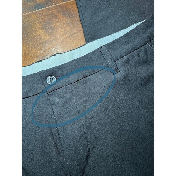 FJ Footjoy Mens Straight Leg Black Golf Performance Pants Sz 36x30 - Picture 2 of 6